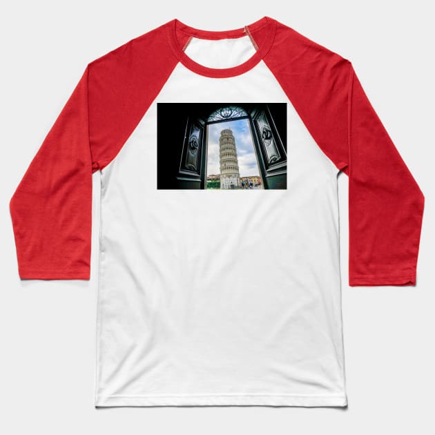 ITALY, Leaning Tower of Pisa Baseball T-Shirt by anothercoffee